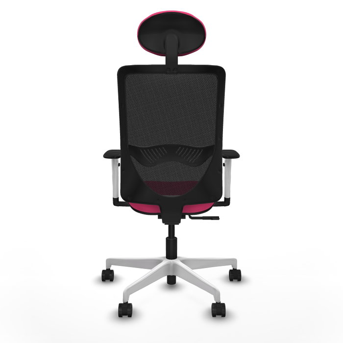 PIQUERAS Y CRESPO Silla de oficina Zulema con mecanismo Sincro, Rosa y Negro