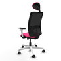 PIQUERAS Y CRESPO Silla de oficina Zulema con mecanismo Sincro, Rosa y Negro
