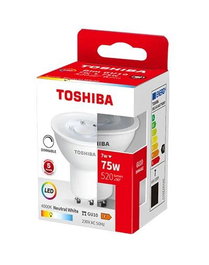 TOSHIBA - Bombilla LED GU10 7W 4000K Dimmable (ULT.UDS) - Luz Blanca Fría