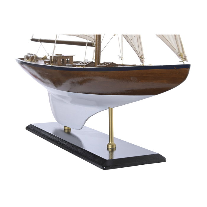 DKD Home Decor Barco de Madera Blanco y Marrón 75x14x98 cm