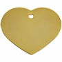 Placa identificativa para collar Imarc Heart Amarillo Dorado