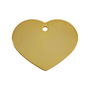 Placa identificativa para collar Imarc Heart Amarillo Dorado