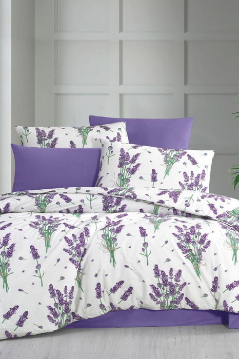L'essentiel linge de maison Juego Funda Nórdico Doble Algodón Poliéster 195x220 cm Blanco Morado Verde L'essentiel linge de maison Juego Funda Nórdico Doble Algodón Poliéster 195x220 cm Blanco Morado Verde