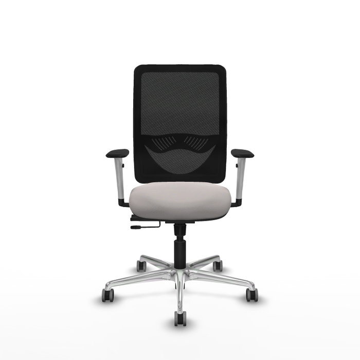 PIQUERAS Y CRESPO Silla de oficina Zulema con mecanismo Sincro/Traslack Blanco y Negro