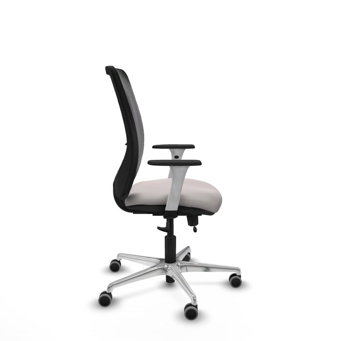 PIQUERAS Y CRESPO Silla de oficina Zulema con mecanismo Sincro/Traslack Blanco y Negro