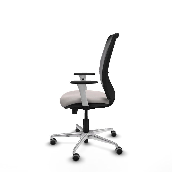 PIQUERAS Y CRESPO Silla de oficina Zulema con mecanismo Sincro/Traslack Blanco y Negro