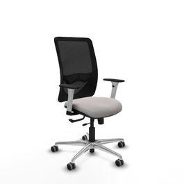 PIQUERAS Y CRESPO Silla de oficina Zulema con mecanismo Sincro/Traslack Blanco y Negro