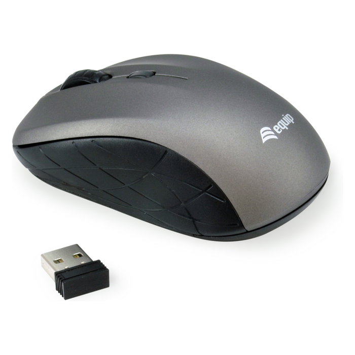 Equip Ratón Óptico Inalámbrico Mini Gris