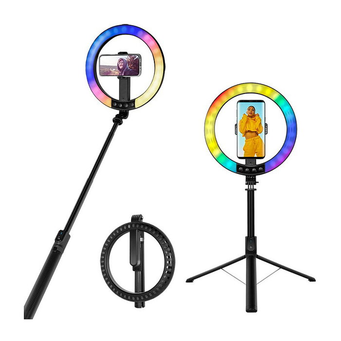 LogiLink Smartphone-Ringlicht con Selfie-Stick y Trípode DM 20cm LogiLink Smartphone-Ringlicht con Selfie-Stick y Trípode DM 20cm