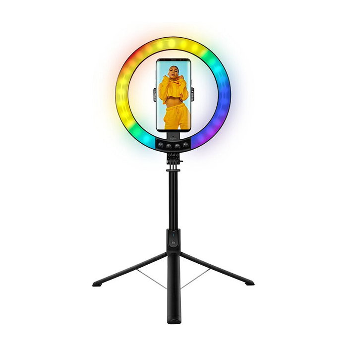LogiLink Smartphone-Ringlicht con Selfie-Stick y Trípode DM 20cm LogiLink Smartphone-Ringlicht con Selfie-Stick y Trípode DM 20cm