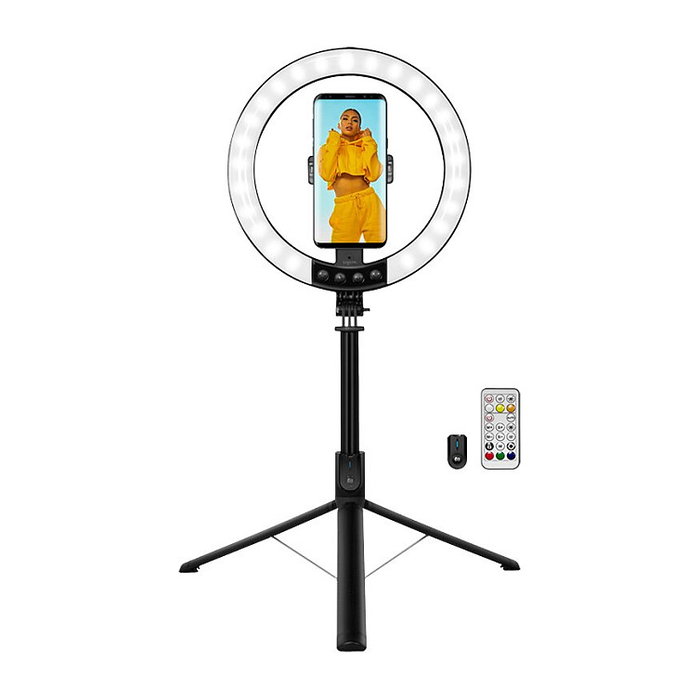 LogiLink Smartphone-Ringlicht con Selfie-Stick y Trípode DM 20cm LogiLink Smartphone-Ringlicht con Selfie-Stick y Trípode DM 20cm