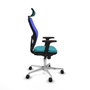 PIQUERAS Y CRESPO Silla de oficina Jorquera Turquesa y Azul