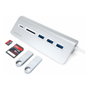 Satechi Type-C Aluminum USB Hub & Card Reader, Silber, ST-TCHCRS