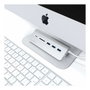 Satechi Type-C Aluminum USB Hub & Card Reader, Silber, ST-TCHCRS