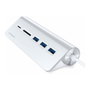 Satechi Type-C Aluminum USB Hub & Card Reader, Silber, ST-TCHCRS
