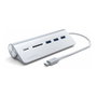 Satechi Type-C Aluminum USB Hub & Card Reader, Silber, ST-TCHCRS