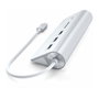 Satechi Type-C Aluminum USB Hub & Card Reader, Silber, ST-TCHCRS