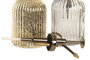 DKD Home Decor Set de 2 Dosificadores de Cristal Dorado y Gris
