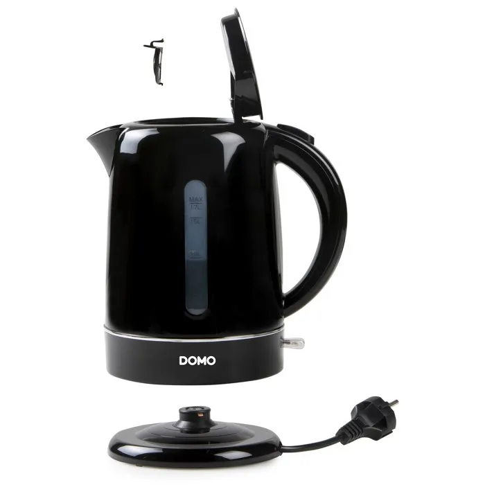DOMO Hervidor de agua DO9256WK 2200W 1,7L Base giratoria 360° Negro