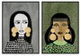 DKD Home Decor Cuadro de Lienzo Mujer Surtido de 2 Unidades