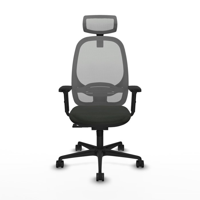 PIQUERAS Y CRESPO Silla de oficina Cilanco con mecanismo Sincro, Negro y Gris