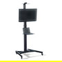 Digitus DA-90370 Soporte de suelo con ruedas para TV pantalla plana, carga 50 kg, pantallas 37 a 70 pulgadas (94 a 178 cm), inclinación -10 a +10°, 2 estantes, negro