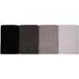Juego de 4 Toallas de Baño - 70x140 cm - Blanco, Gris, Gris Oscuro, Negro