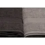 Juego de 4 Toallas de Baño - 70x140 cm - Blanco, Gris, Gris Oscuro, Negro