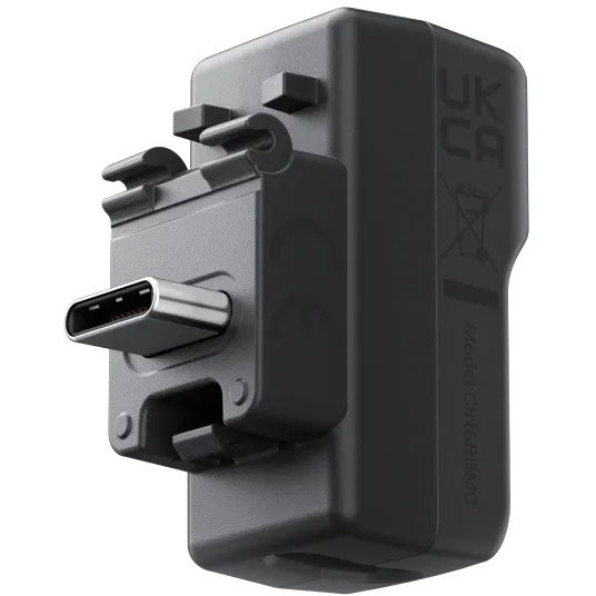 Insta360 CINSBBMC Adaptador de Micrófono para Cámara Insta360 X4 Negro - 6g, Plástico, 30.7x15.2x26.2mm