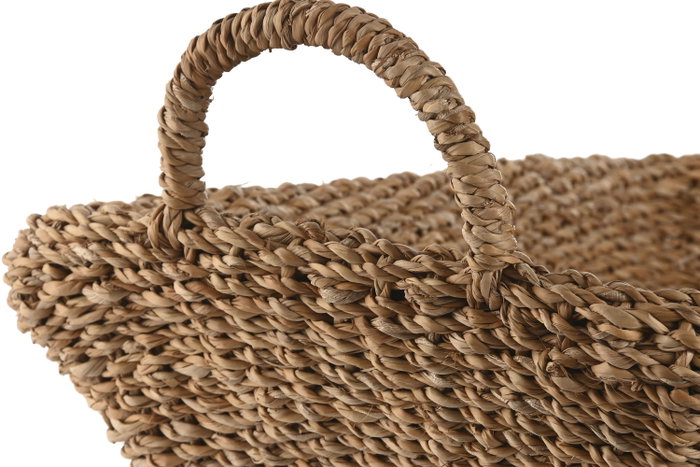 DKD Home Decor Bandeja de Seagrass y Yute Natural 54x35x22 DKD Home Decor Bandeja de Seagrass y Yute Natural 54x35x22