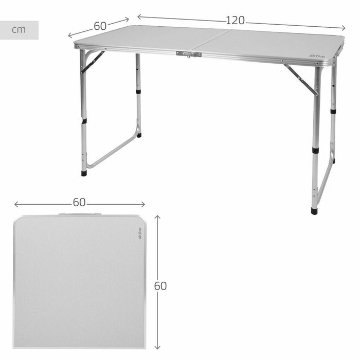 Color Baby Mesa Maletín Camping Aluminio 120x60cm Ajustable Color Baby Mesa Maletín Camping Aluminio 120x60cm Ajustable