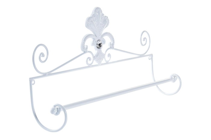 DKD Home Decor Toallero Blanco 9 x 25 x 51 cm (4 Unidades) Metal