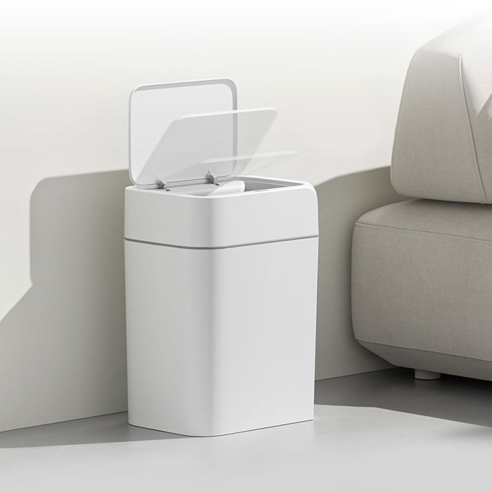 Inde Papelera de Plástico con Sensor 16L Basic Home - 26.6x20.2x36.5 cm (6 Unidades)