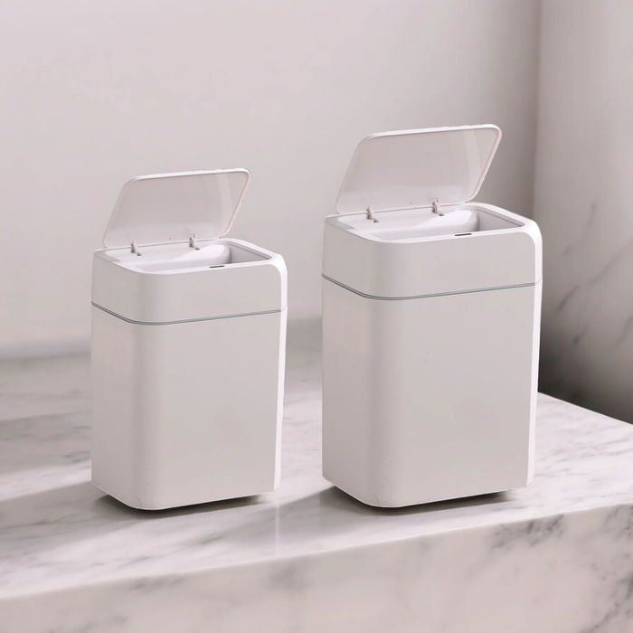 Inde Papelera de Plástico con Sensor 16L Basic Home - 26.6x20.2x36.5 cm (6 Unidades)