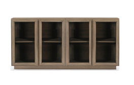 DKD Home Decor Buffet de Mango y Cristal 150x43,5x77,5 cm
