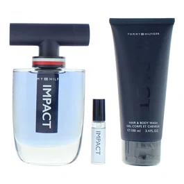 Tommy Hilfiger Impact Set de Fragancia para Hombre con Eau de Toilette, Gel de Ducha y Travel Spray