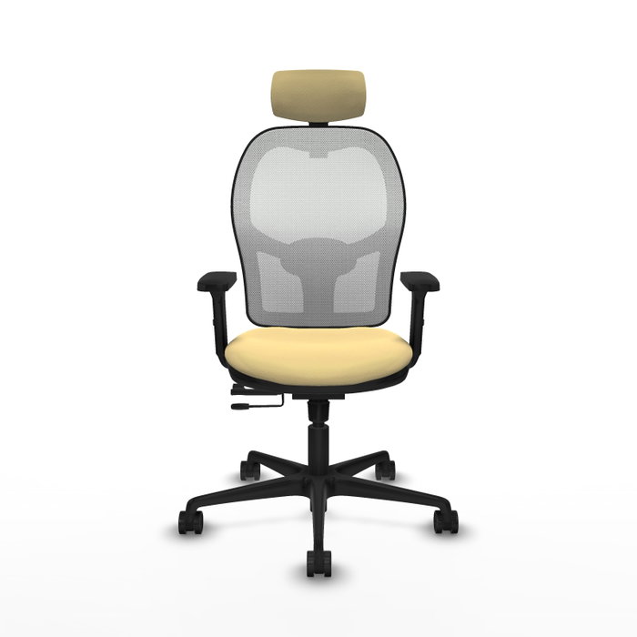 PIQUERAS Y CRESPO Silla de oficina Jorquera Sincro/Traslack Crema y Blanco