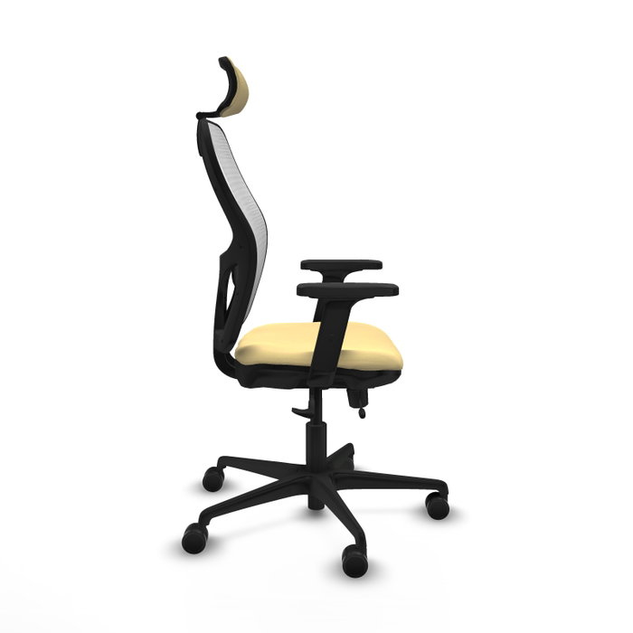 PIQUERAS Y CRESPO Silla de oficina Jorquera Sincro/Traslack Crema y Blanco