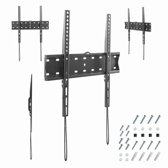 Gembird WM-55F-02 Soporte de Pared Fijo para TV 32-55 Pulgadas (139,7 cm), Negro, VESA 400x400 mm, Carga Máx. 40 kg