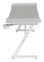 Mars Gaming MGD-X120W Escritorio Gaming Blanco 120x60 cm con Alfombrilla XXL, Soportes para Auriculares/Bebidas y Gestión de Cables