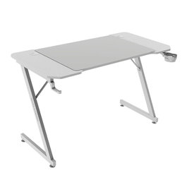 Mars Gaming Mesa Gaming MGD-X120 Blanco 120x60 cm con Alfombrilla XXL y Soportes para Bebidas y Auriculares