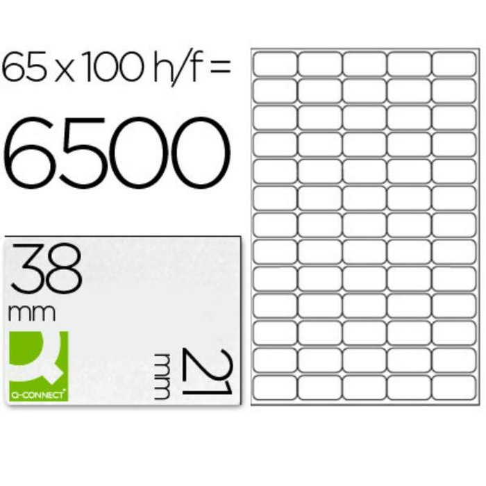 Q-connect KF01581 Etiquetas adhesivas 38,1x21,2mm DIN A4 Q-connect KF01581 Etiquetas adhesivas 38,1x21,2mm DIN A4