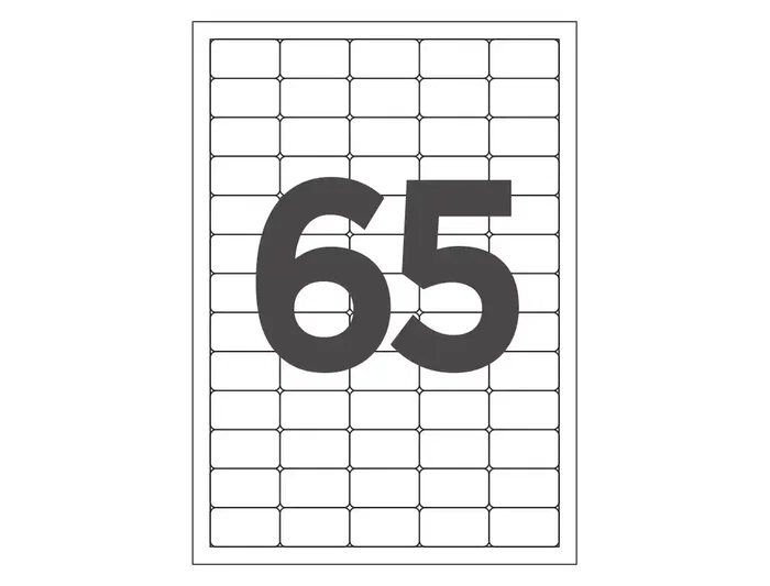 Q-connect KF01581 Etiqueta Adhesiva 38,1x21,2mm para Fotocopiadora Laser Ink-jet Caja 100 Hojas Din A4
