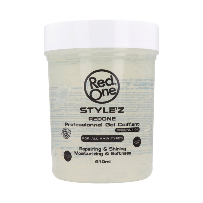 Red One Style'z Professional Gel Fijador Extra Fuerte Aceite de Coco 910 ml Red One Style'z Professional Gel Fijador Extra Fuerte Aceite de Coco 910 ml