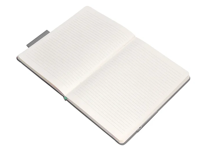 Antartik Cuaderno Tapa Dura A5 Rayas Gris y Turquesa, 100 Hojas 80gr FSC