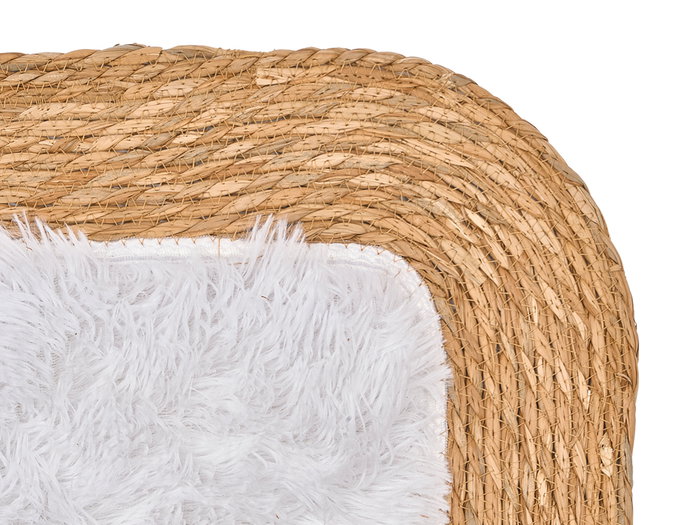 GIFTDECOR Alfombra Rectangular de Yute y Poliéster Blanco-Natural 120x80cm GIFTDECOR Alfombra Rectangular de Yute y Poliéster Blanco-Natural 120x80cm