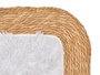 GIFTDECOR Alfombra Rectangular de Yute y Poliéster Blanco-Natural 120x80cm