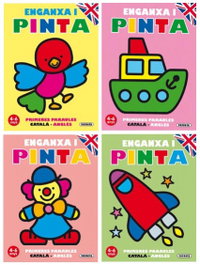 SUSAETA EDICIONES Enganxa i pinta primeres paraules català - anglès (4 Títols)