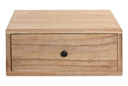DKD Home Decor Mesilla de noche Mindi flotante natural