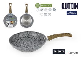 Inde Sarten 20 cm Aluminio Forjado con Revestimiento de Acero Inoxidable Antiadherente - Diametro 20.6 cm, Altura 4.5 cm (6 Unidades)